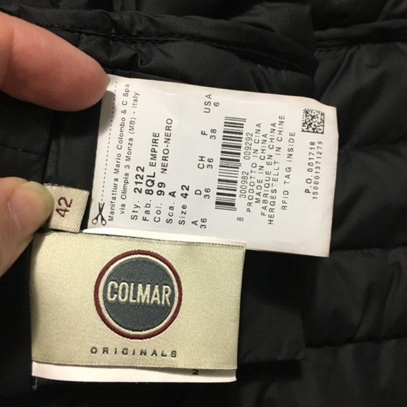 Colmar Originals Research Black Puffer Jacket Sz 6 - Picture 13 of 16